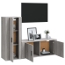 Set de muebles para TV 2 pzas madera contrachapada gris Sonoma