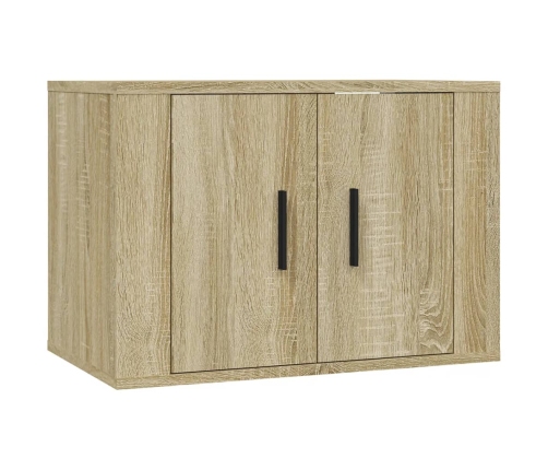 Set de muebles para TV 4 pzas madera contrachapada roble Sonoma