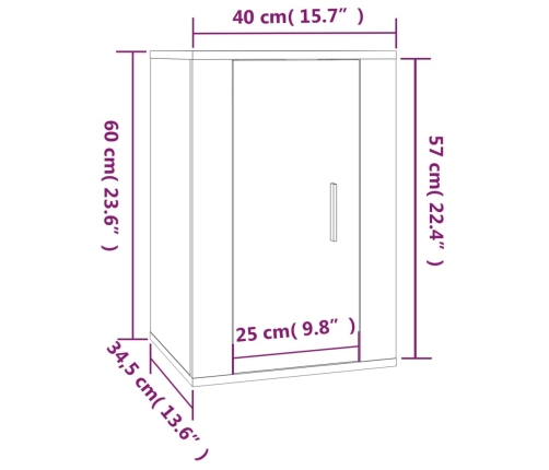 Set de muebles para TV 5 pzas madera contrachapada roble Sonoma