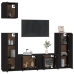 vidaXL Set de muebles para TV 5 piezas madera contrachapada negro