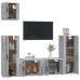 Set de muebles de TV 5 pzas madera contrachapada gris hormigón