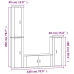 Set de muebles para TV 4 pzas madera contrachapada marrón roble