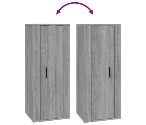 Set de muebles para TV 5 pzas madera contrachapada gris Sonoma