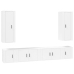 Set de muebles para TV 6 piezas madera contrachapada blanco