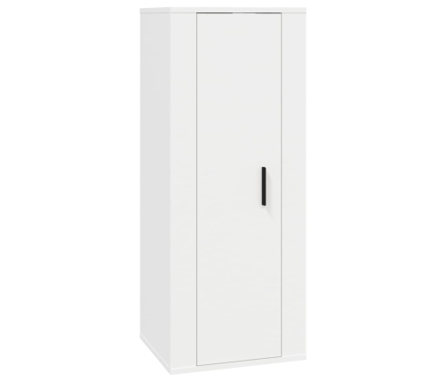 Set de muebles para TV 6 piezas madera contrachapada blanco