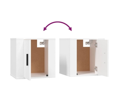 Set de muebles para TV 6 piezas madera contrachapada blanco