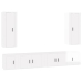 Set de muebles de TV 6 pzas madera contrachapada blanco brillo