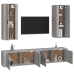 Set de muebles para TV 4 pzas madera contrachapada gris Sonoma