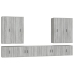 Set de muebles para TV 8 pzas madera contrachapada gris Sonoma