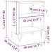 Mesita de noche madera de ingeniería roble Sonoma 40x30x50 cm