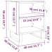 Mesita de noche madera de ingeniería blancp 40x30x50 cm