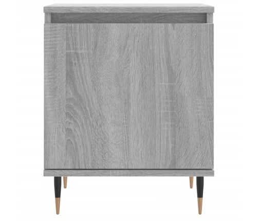 vidaXL Mesita de noche 2 uds madera ingeniería gris Sonoma 40x30x50 cm