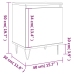 Mesitas de noche 2 uds madera de ingeniería negro 40x30x50 cm