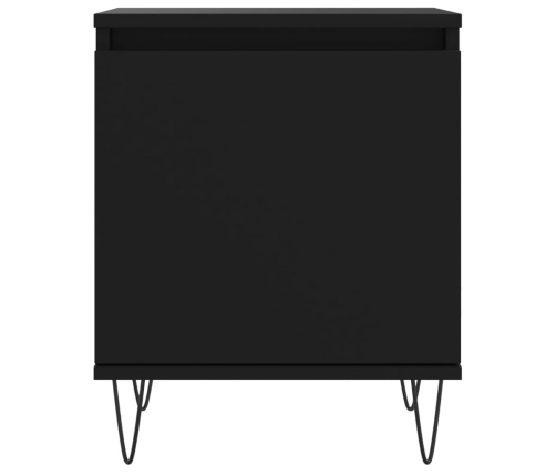 Mesitas de noche 2 uds madera de ingeniería negro 40x30x50 cm