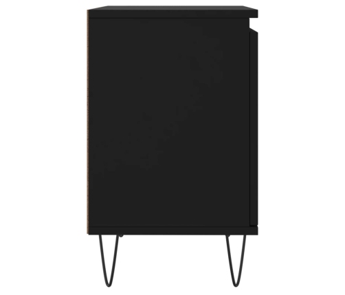Mesitas de noche 2 uds madera de ingeniería negro 40x30x50 cm