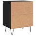 Mesitas de noche 2 uds madera de ingeniería negro 40x30x50 cm