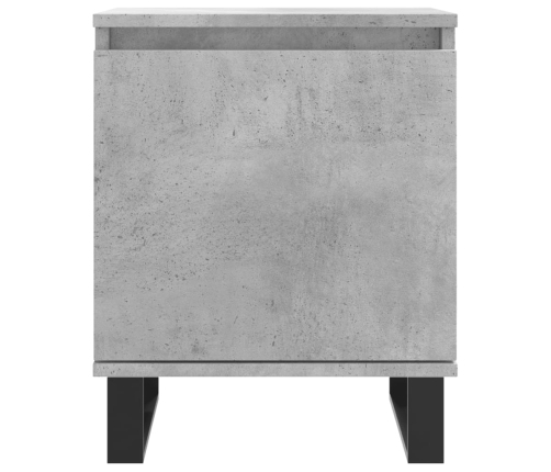 vidaXL Mesitas de noche 2 uds madera gris hormigón 40x30x50 cm