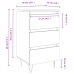 Mesita noche 2 uds madera ingeniería roble Sonoma 40x35x69 cm