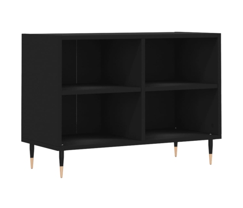 vidaXL Mueble de TV madera de ingeniería negro 69,5x30x50 cm