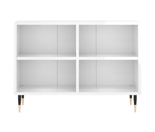 Mueble de TV madera de ingeniería blanco brillo 69,5x30x50 cm