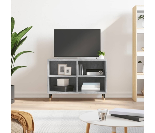 Mueble de TV madera de ingeniería gris hormigón 69,5x30x50 cm