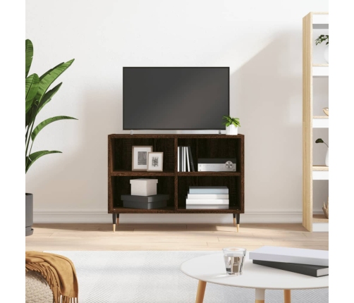 Mueble de TV madera de ingeniería marrón roble 69,5x30x50 cm