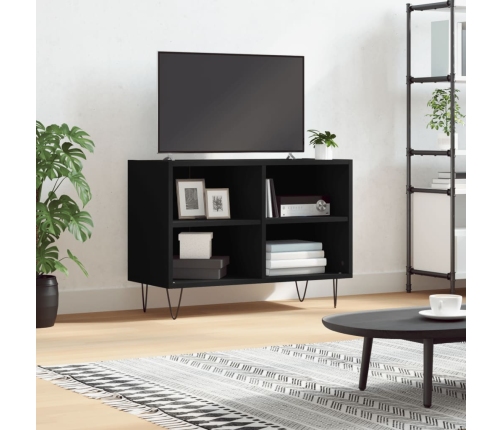 Mueble de TV madera de ingeniería negro 69,5x30x50 cm