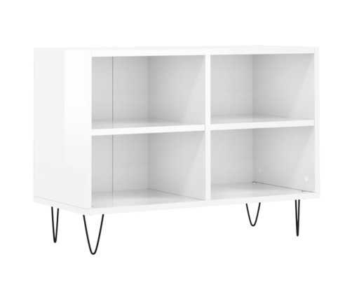 Mueble de TV madera de ingeniería blanco brillo 69,5x30x50 cm