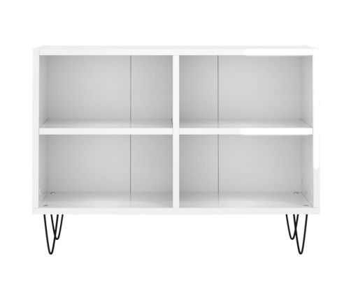 Mueble de TV madera de ingeniería blanco brillo 69,5x30x50 cm