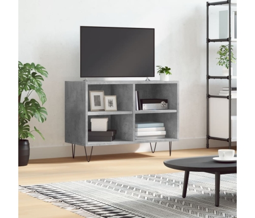 vidaXL Mueble de TV madera de ingeniería gris hormigón 69,5x30x50 cm