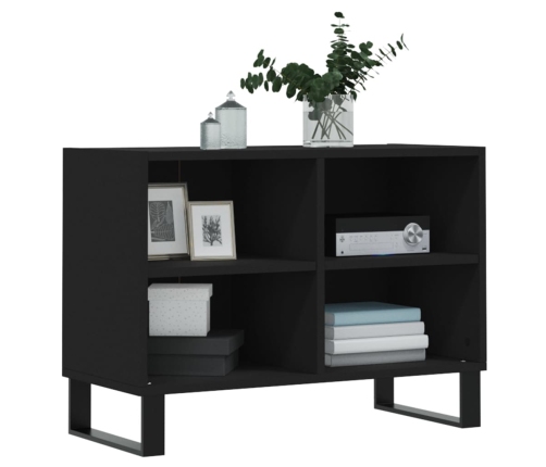 Mueble de TV madera de ingeniería negro 69,5x30x50 cm