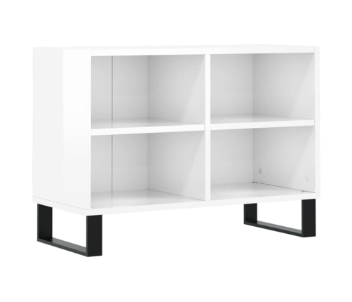 Mueble de TV madera de ingeniería blanco brillo 69,5x30x50 cm