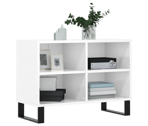 Mueble de TV madera de ingeniería blanco brillo 69,5x30x50 cm