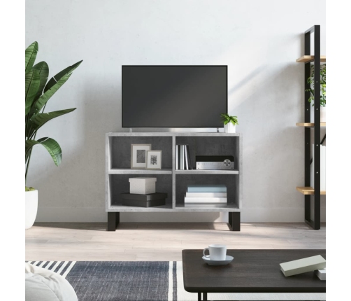 Mueble de TV madera de ingeniería gris hormigón 69,5x30x50 cm