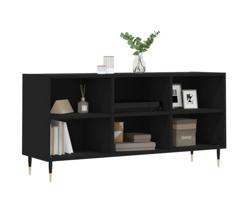 Mueble de TV madera de ingeniería negro 103,5x30x50 cm