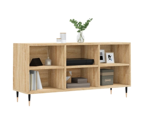 vidaXL Mueble de TV madera de ingeniería roble Sonoma 103,5x30x50 cm