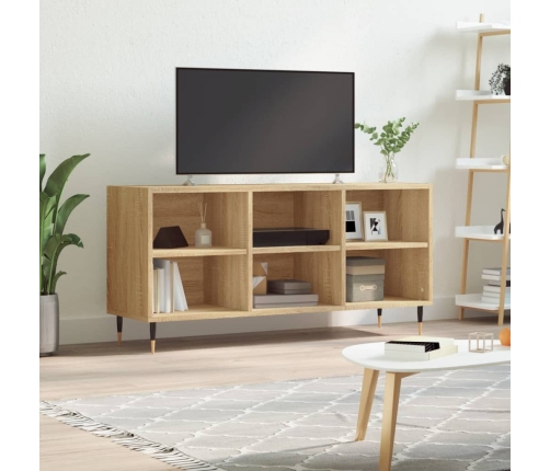 vidaXL Mueble de TV madera de ingeniería roble Sonoma 103,5x30x50 cm