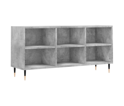 Mueble de TV madera de ingeniería gris hormigón 103,5x30x50 cm