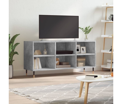 Mueble de TV madera de ingeniería gris hormigón 103,5x30x50 cm