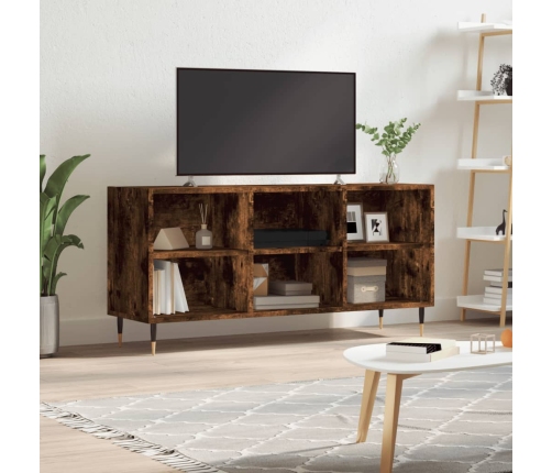 Mueble de TV madera de ingeniería roble ahumado 103,5x30x50 cm