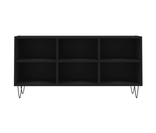 vidaXL Mueble de TV madera de ingeniería negro 103,5x30x50 cm