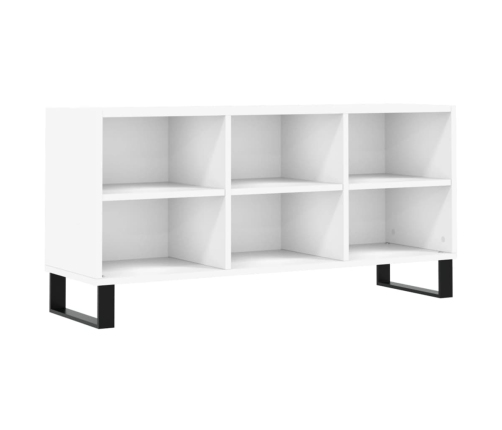 vidaXL Mueble de TV madera de ingeniería blanco 103,5x30x50 cm