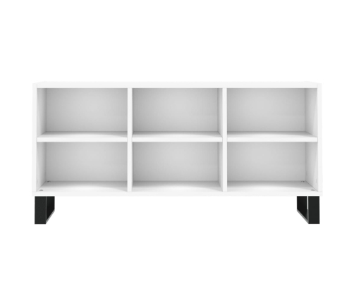 vidaXL Mueble de TV madera de ingeniería blanco 103,5x30x50 cm