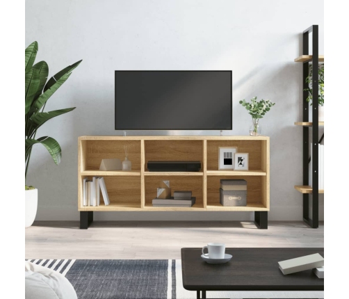 Mueble de TV madera de ingeniería roble Sonoma 103,5x30x50 cm