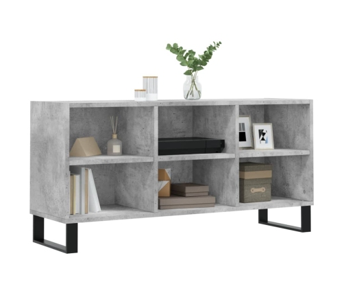 vidaXL Mueble de TV madera de ingeniería gris hormigón 103,5x30x50 cm