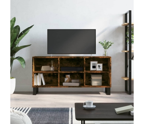 Mueble de TV madera de ingeniería roble ahumado 103,5x30x50 cm