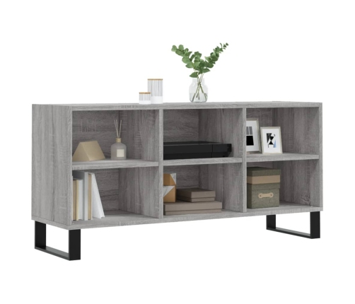 vidaXL Mueble de TV madera de ingeniería gris Sonoma 103,5x30x50 cm