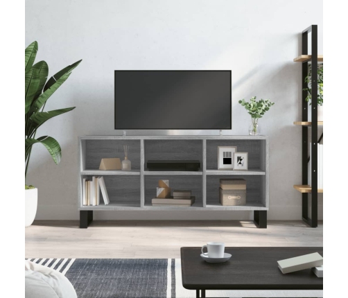 vidaXL Mueble de TV madera de ingeniería gris Sonoma 103,5x30x50 cm