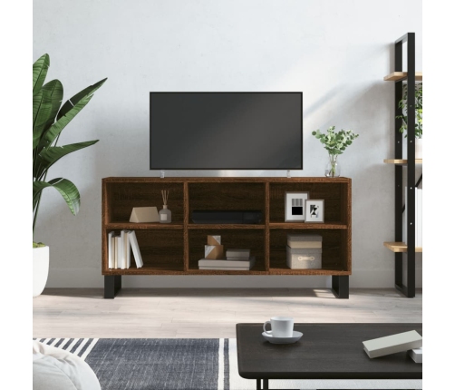 Mueble de TV madera de ingeniería marrón roble 103,5x30x50 cm