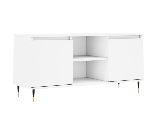 Mueble de TV madera de ingeniería blanco 104x35x50 cm